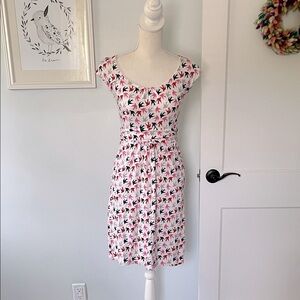 Boden Multicolor Cap Sleeve Midi Dress